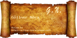 Göllner Nóra névjegykártya
