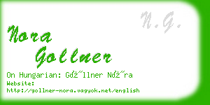 nora gollner business card